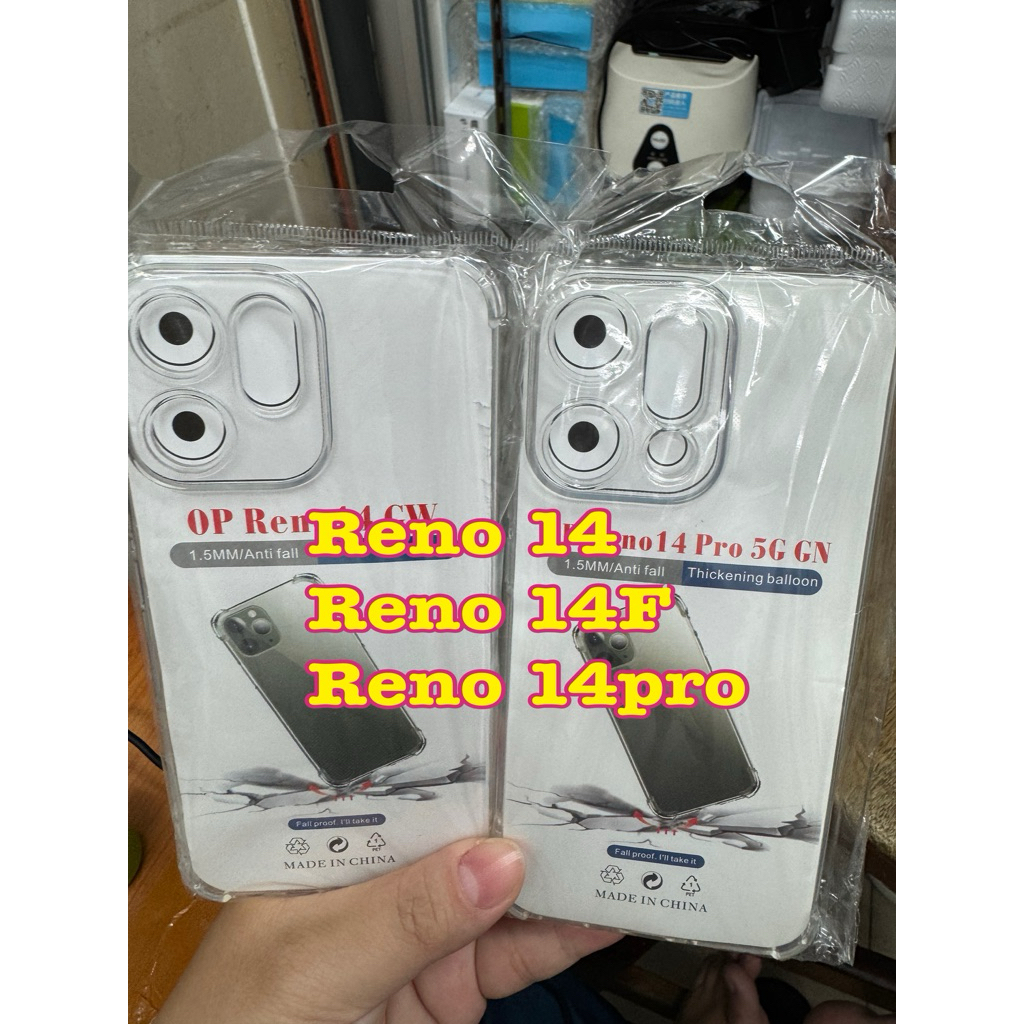 พร้​อมส่งใน เคสใสกันกระแทกคลุมกล้อง For Reno 14/Reno 14pro/Reno 14F