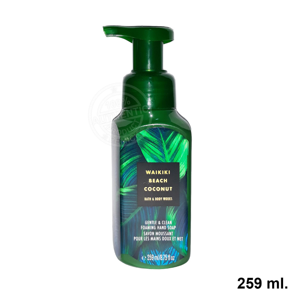 Bath & Body Works Gentle & Clean Foaming Hand Soap Waikiki Beach Coconut ขนาด 259 มล. บาธ แอนด์ บอดี