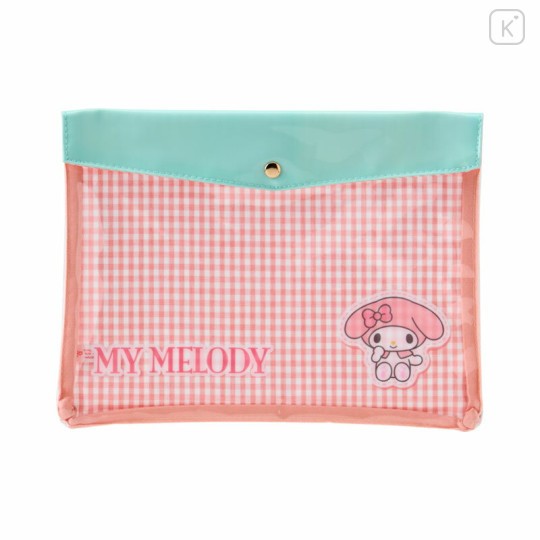 ซองซิบกระดุม เก็บเครื่องเขียน mm Mymelody ขนาดโดยประมาณ กว้าง 26 x ลึก 1 x สูง 19.5 ซม. พีวีซี, ผ้าฝ้ายเคลือบ