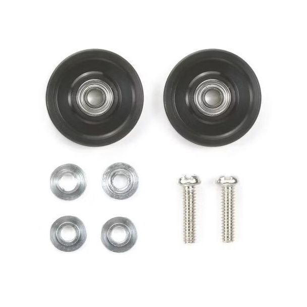 ทามิย่า💯 โรลเลอร์ TAMIYA [15437:⭐️700] 13mm Aluminum Ball-Race Rollers (Ringless) Black Anodize