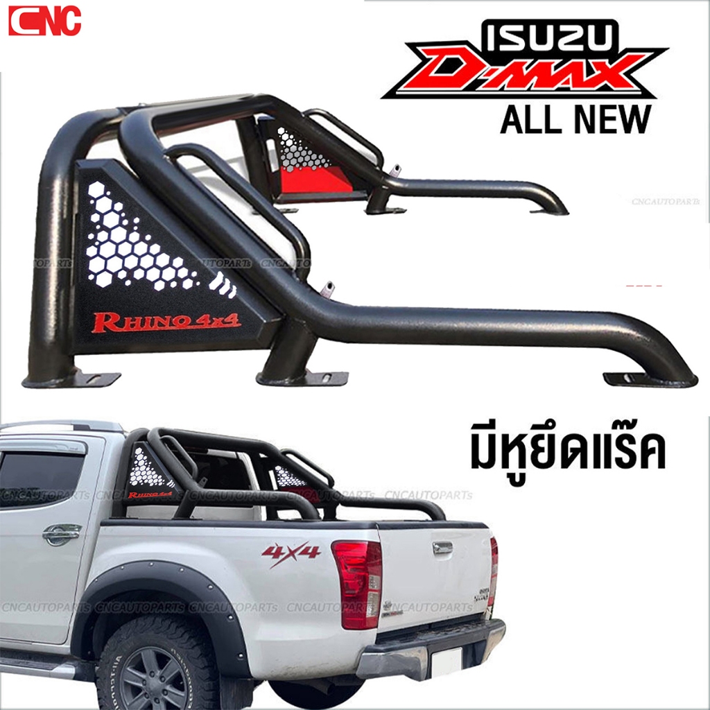ROLLBAR โรบาร์ กระบะ ทุกรุ่น แขนยาว เหล็กดำสวย DMAX VIGO REVO NAVARA COLORADO FORD RANGER BT50 TRITON EXTENDER TIGER D4D - รูปที่ 2