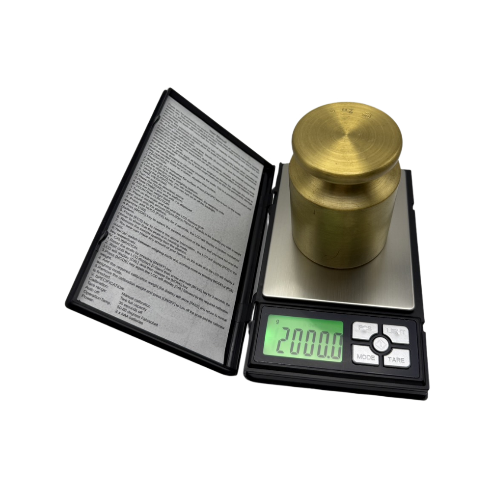 เครื่องชั่งทอง ดิจิตอล 2000g/0.1g และ 500g/0.01g ตาชั่งทอง เครื่องชั่งดิจิตอลความแม่นยำสูง 6 โหมด พร้อมแบตเตอรี่ ฟรี