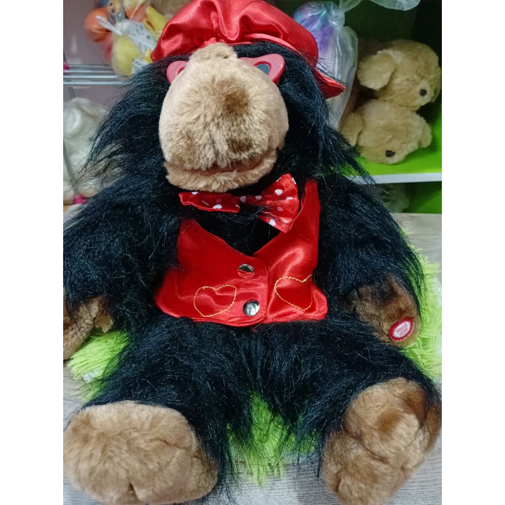 ตุ๊กตาลิงตุ๊กตาคิงคองตุ๊กตากอลิล่าRare PBC Musical "Ringo" Monkey Sings ตุ๊กตาสะสม