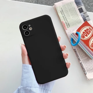 เคสป้องกันเลนส์สำหรับ iPhone 11 13 17 16 15 14 12 Pro Max 13pro 6 7 8 6s Plus X XR Xs Max SE 2020 2022 ฝาหลังสีแคนดี้