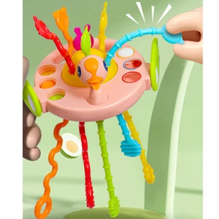 ของเล่นเสริมพัฒนาการเด็ก 0-3Y เด็กเคี้ยวของเล่นเชือก ฝึกประสาทสัมผัสนิ้ว ของเล่นช่วยบรรเทาอาการเหงือกสำหรับเด็กทารก
