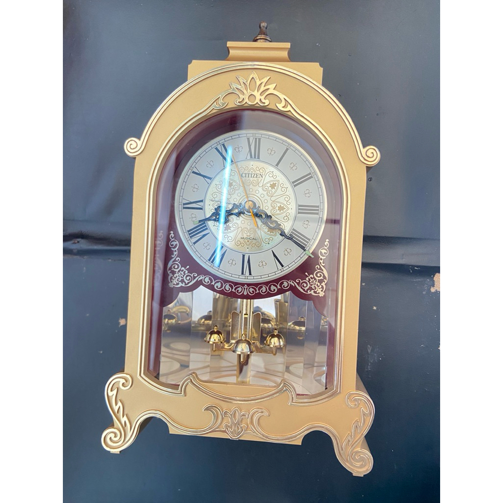 นาฬิกาตั้งโต๊ะ CITIZEN MUSICAL เสียงดนตรี ไขลาน ของแท้ มือสอง สภาพดี