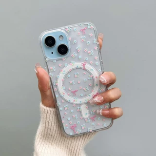 🔥มาใหม่ เคสใสชาร์จได้ ใสชาร์ได้ลายโบว์ เคสใสลายการ์ตูน for iPhone 11 12 13 14 15 16 Pro max 16plus 15plus 14plus