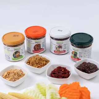 Green&Organic น้ำพริกคลีน โซเดียมต่ำ น้ำพริกตาแดง น้ำพริกเผา 160g นรกปลาย่าง 90g ปลากะพงหยอง 80g พร้อมทาน โรคไตทานได้