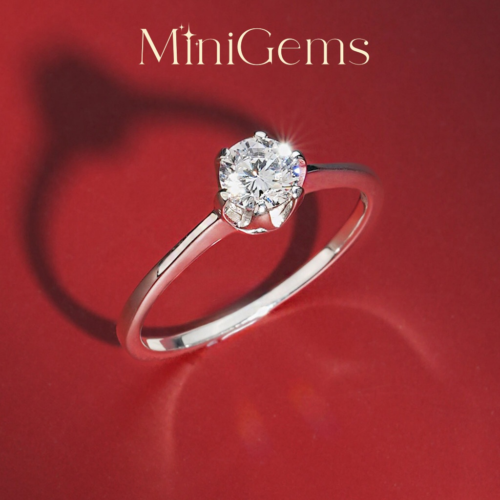 MiniGems แหวน เงินแท้ 92.5 เพชรสวิส(CZ) แหวนคู่ แหวนแต่งงาน แหวนผู้หญิง แหวนผู้ชาย 06292