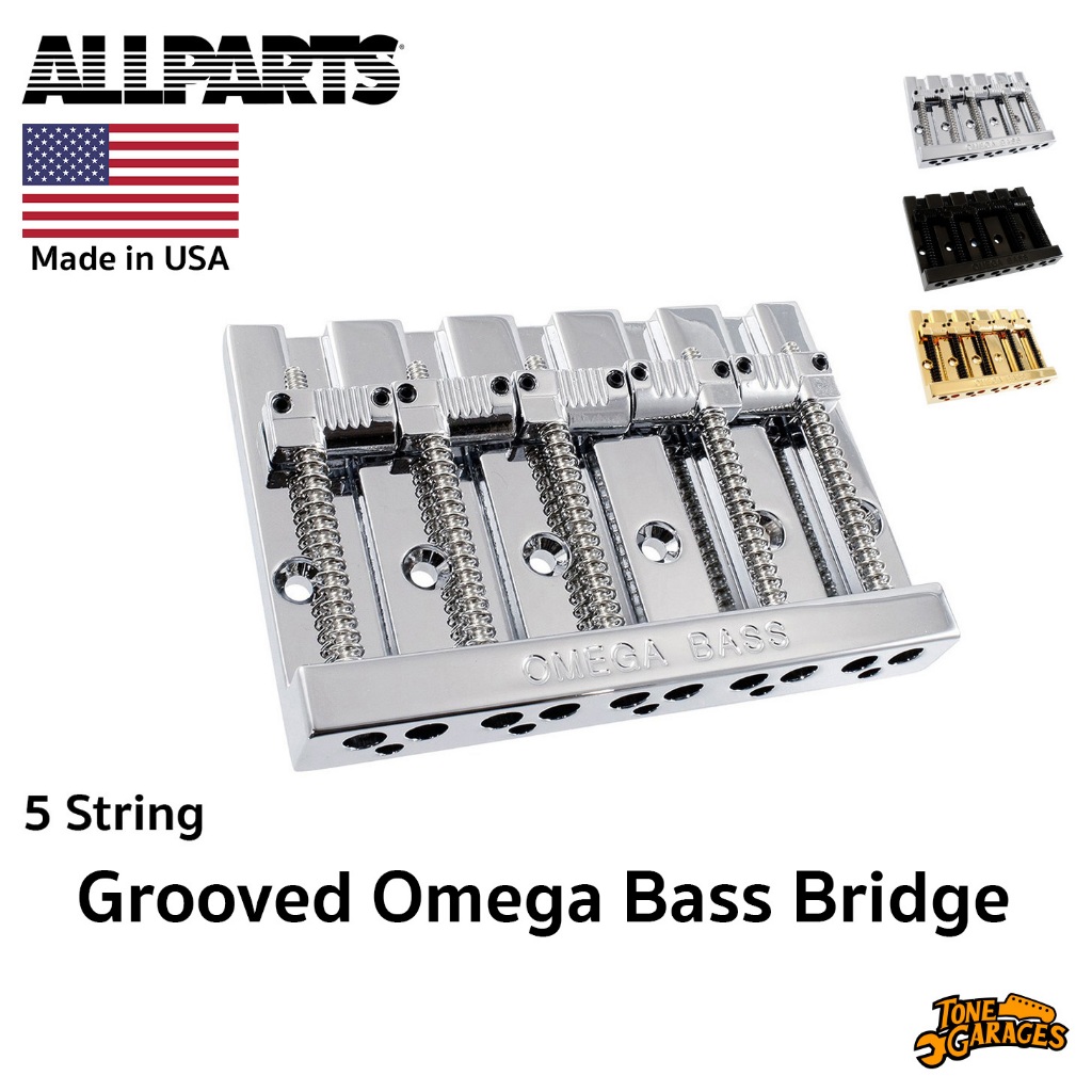 Allparts 5-String Grooved Omega Bass Bridge หย่องเบส 5 สาย มีร่องฟัน