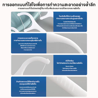 100PCS! ! ไหมขัดฟันแบบมีด้ามจับ ไม้จิ้มฟันพลาสติกเกรดการแพทย์ ไหมขัดฟันแบบแท่ง แปรงซอกฟัน แปรงสีฟัน