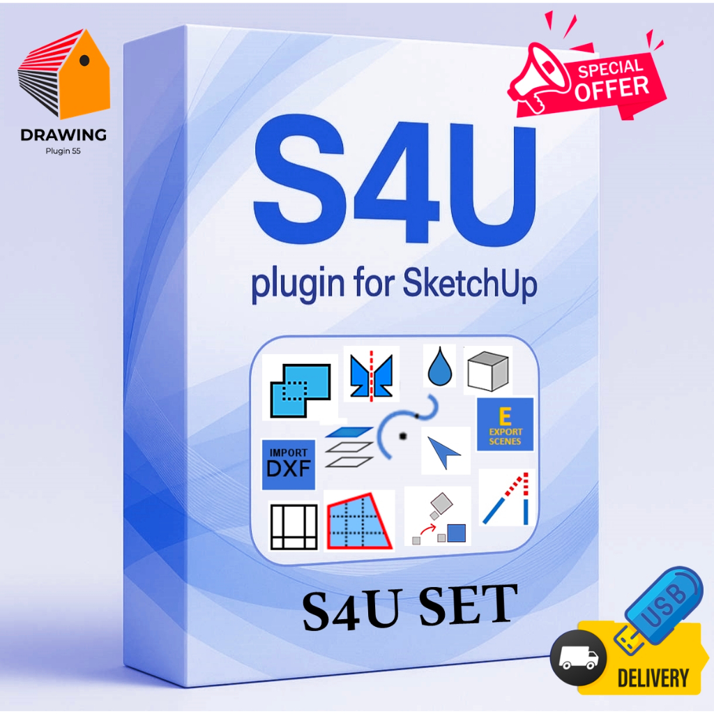 💙 S4U💙 Plugin For SketchUp 2022-2024 อ่านรายละเอียดด้านใน