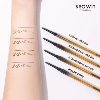 บราวอิท โปรเมคอัพ แฟลตอายบราว เพนซิล Browit Pro Makeup Flat Eyebrow Pencil (ดินสิเขียนคิ้วแบบหัวหมุน , เครื่องสำอาง)