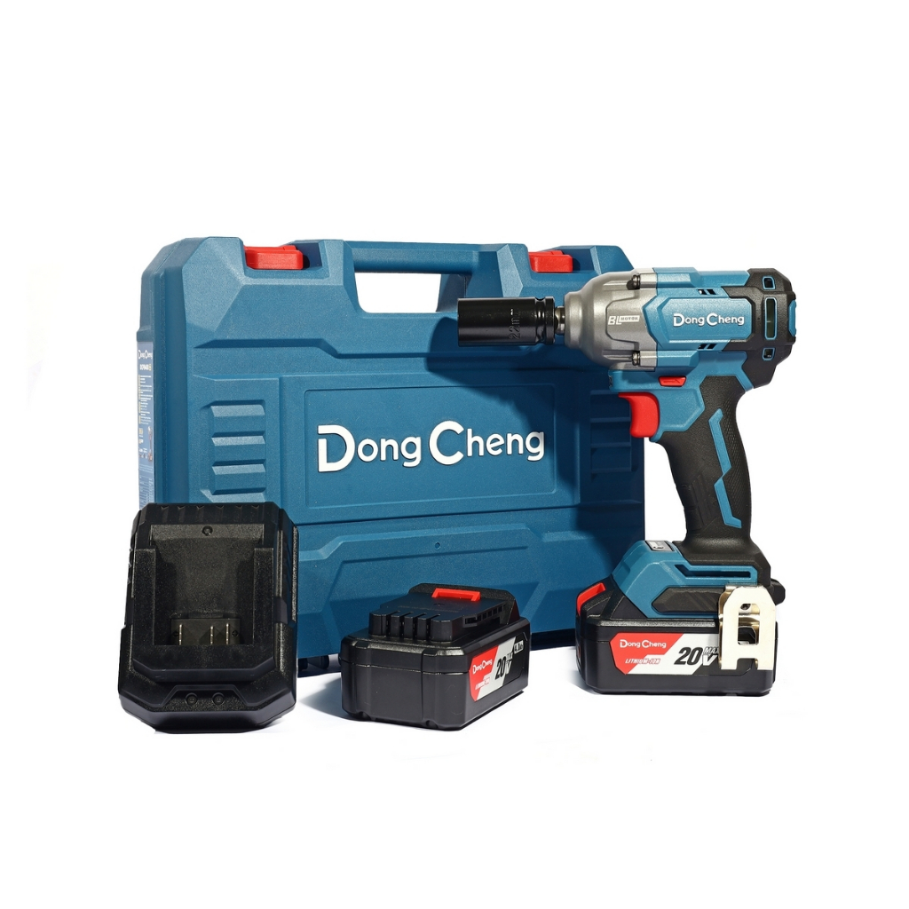 DONG CHENG บล็อก 1/2 นิ้ว 20 โวลต์ รุ่น DCPB488 (TYPE EM) ชุด 4AH (รวมแบตเตอรี่และแท่นชาร์จ)