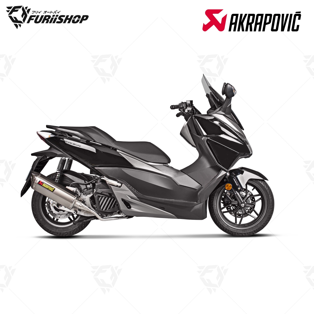 ท่อสูตร/ท่อแต่ง/ท่อไอเสีย Akrapovic Slip on Titanium (New Shape) 1 รู : for Honda Forza300ABS 18-19/