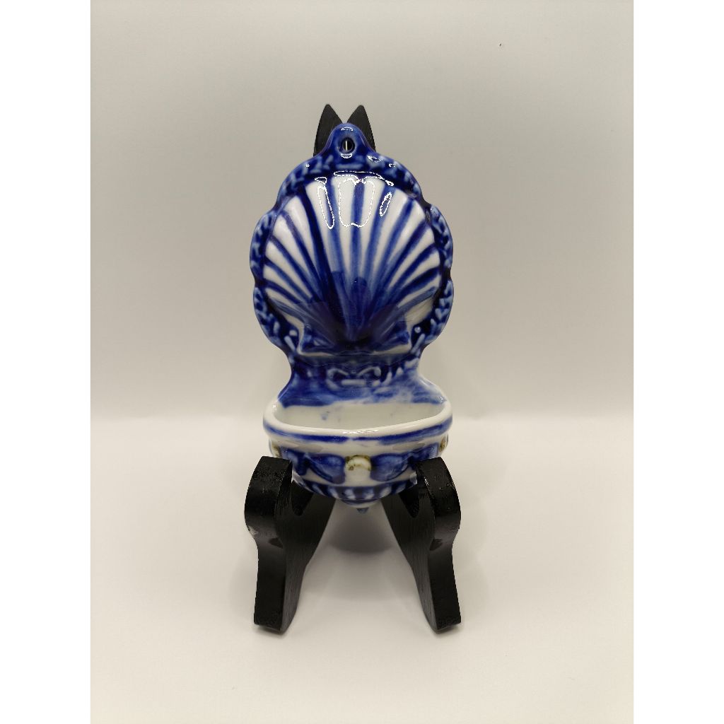 Acquasantiera Holy Water Stoup Blue&White