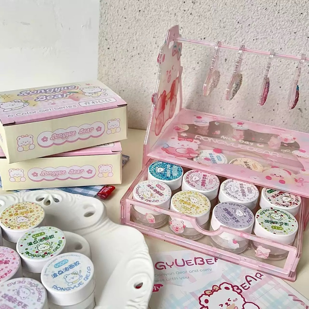พร้อมส่ง สีตลับ Rongyuebear set 1