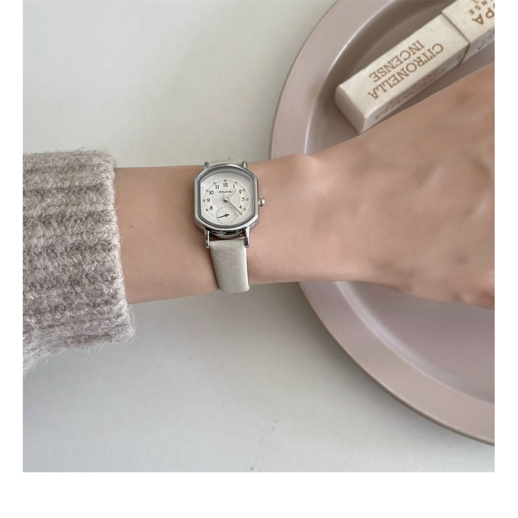 นาฬิกาข้อมือสตรีสไตล์เกาหลีแบบลำลอง สายโซ่บาง สีเขียวมัลเบอร์รี่ แฟชั่น  นาฬิกาข้อมือผู้หญิงที่สวมใส่ได้หลากหลาย - รูปที่ 5