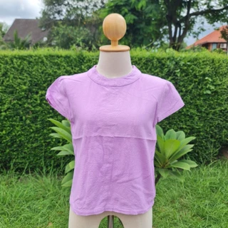 เสื้อผ้าฝ้ายขึ้นกบ คอปีน กระดุมหลัง ทรงสวย