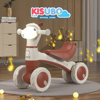 KISUBO รถขาไถเด็ก Alpaca 28-58cm Baby Ride On Car ล้อ EVA มีเสียงมีไฟ โครงสร้างพลาสติก