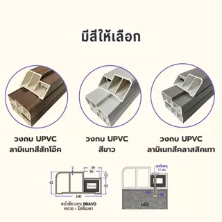 วงกบ uPVC วงกบประตู ระบบ knock Down ขนาด70x200,80x180,80x200, 90x200, 100x200 cm. สีขาว สีเทา ใช้งานได้ทั้งภายในภานนอก