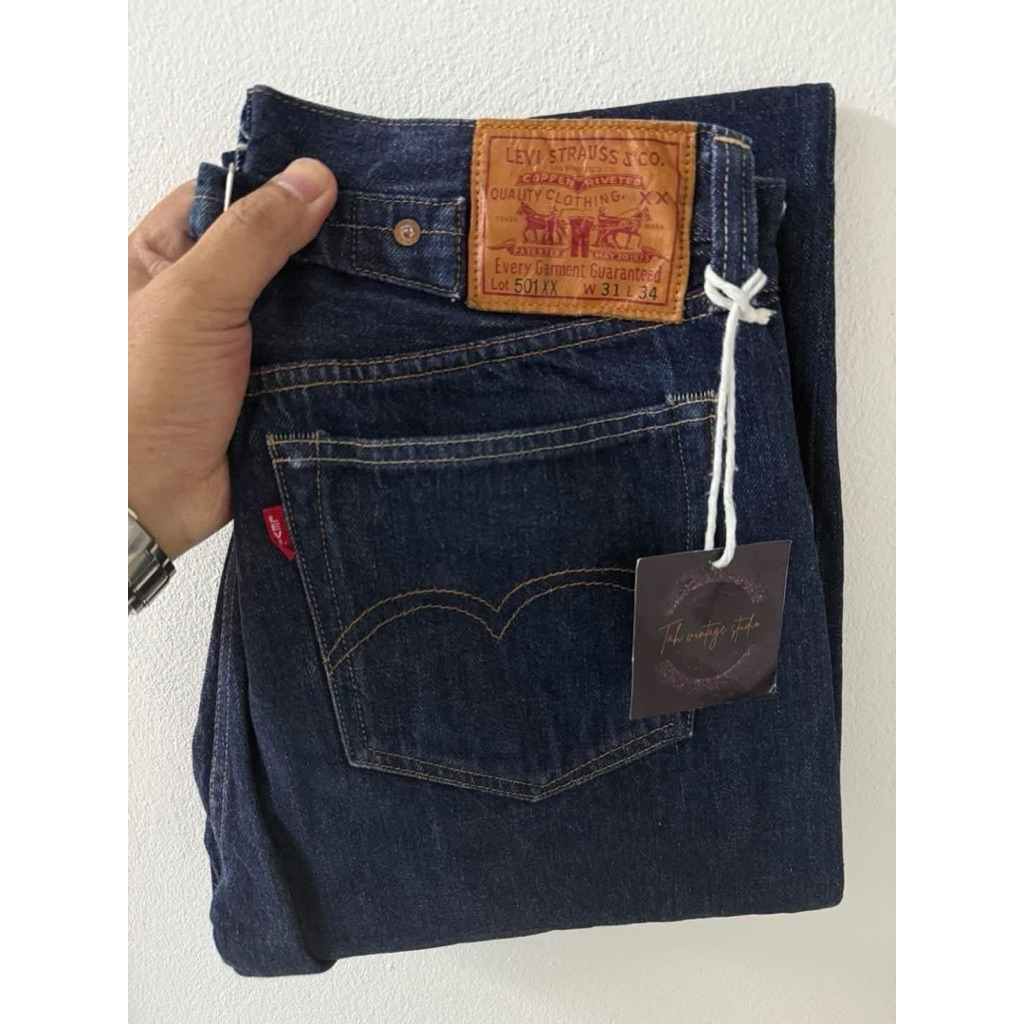 Levi’s 501xx bigE ริมแดง LVC 1937 กระดุม 4420 made in USA Size 31/34 (ขนาดจริงดูตรงรายละเอียดสินค้า)