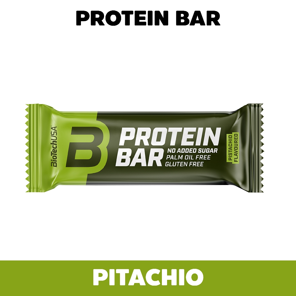 BioTechUSA Protein Bar 70g-Pistachio  โปรตีนบาร์ รสถั่วพิสตาชิโอ (โปรตีนขนม ขนมคนรักสุขภาพ )