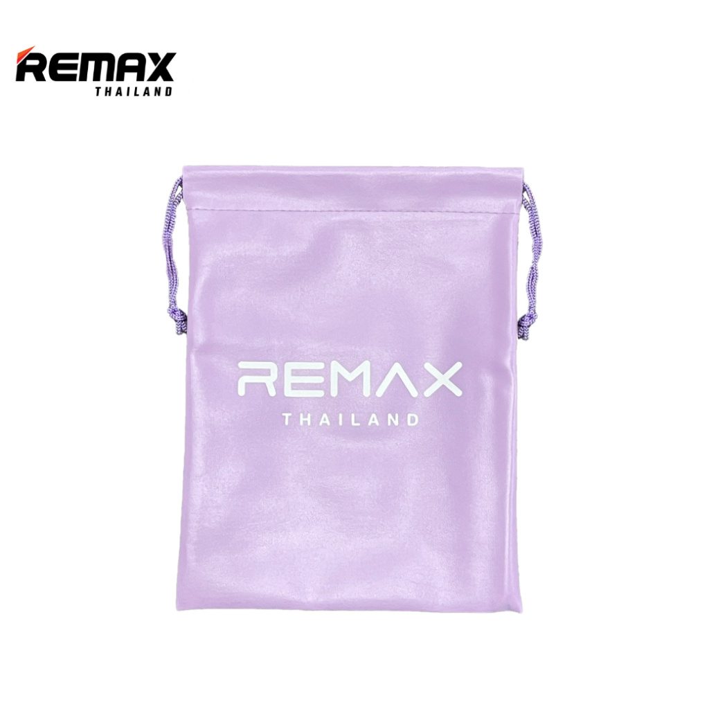 Remax Gadget Bag ( Light Purple ) - ถุงผ้า กระเป๋าหูรูด หนัง PU พกพาสะดวก 15*20 CM - รูปที่ 5