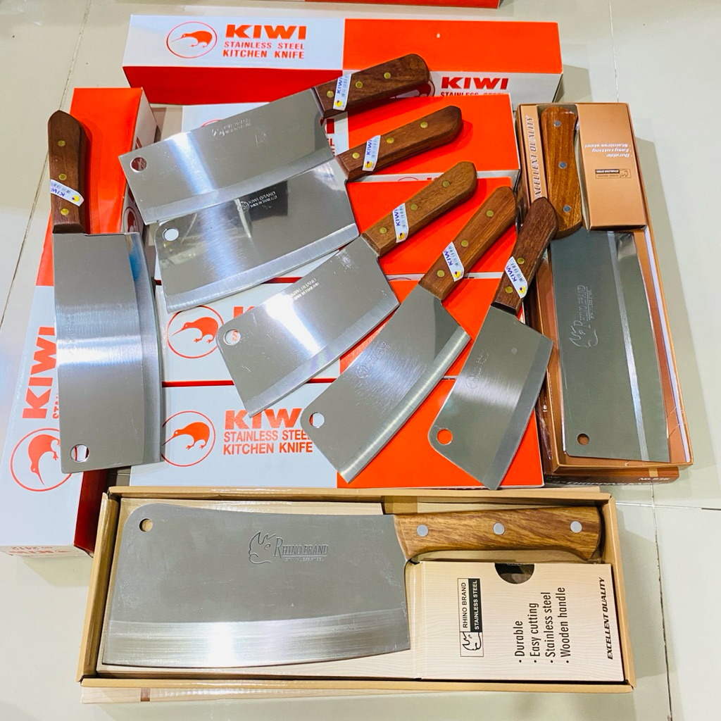 มีด Kiwi rhino อีโต้ หลากหลายแบบ มีดทำครัว(No.830/835/840/850/996/936 สับ หั่น ด้ามไม้ ของแท้
