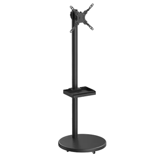 FS38-22TWE Chic Display Floor Stand with Casters_ขาจอ17ถึง43นิ้วล้อเลื่อนทีวี_สีขาว_สีดำ ซื้อจับคู่ขาจอคอมถูกมาก