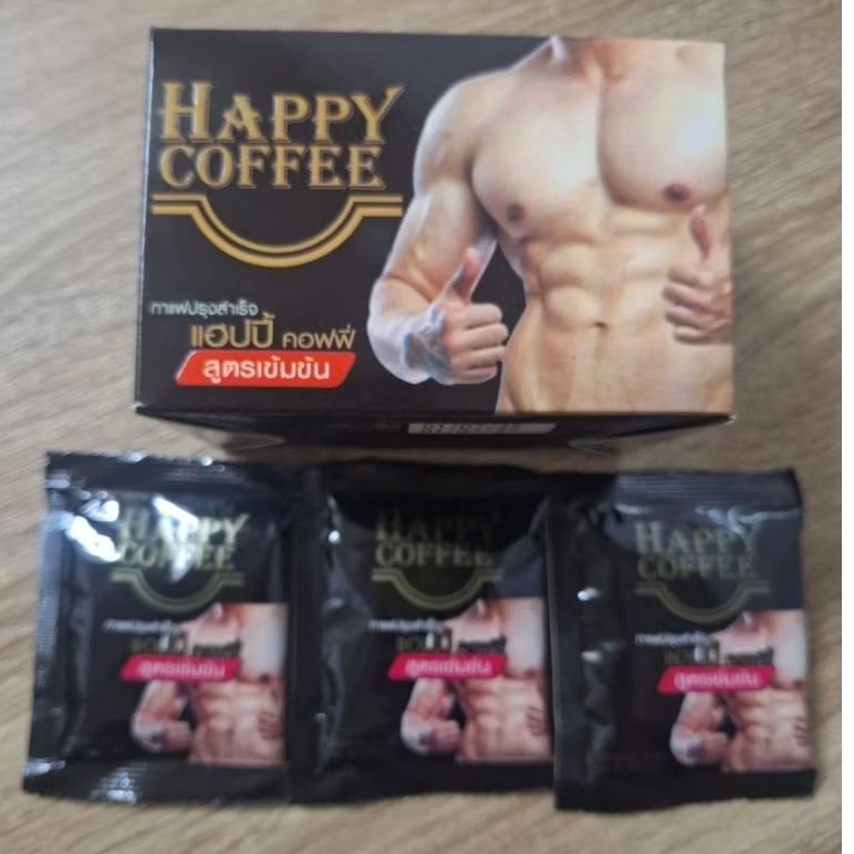 แฮปปี้ คอฟฟี่ **ชุดทดลอง** ( 3 ซอง ) กาแฟสำหรับท่านชาย จัดส่งด่วน!!! {HAPPY COFFEE}