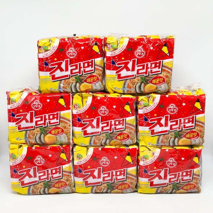 จินรามยอนเผ็ด 5 ห่อ Ottogi Jin Ramen Spicy จิน ราเมง บะหมี่กึ่งสำเร็จรูป มาม่าเกาหลี 진라면 - รูปที่ 2