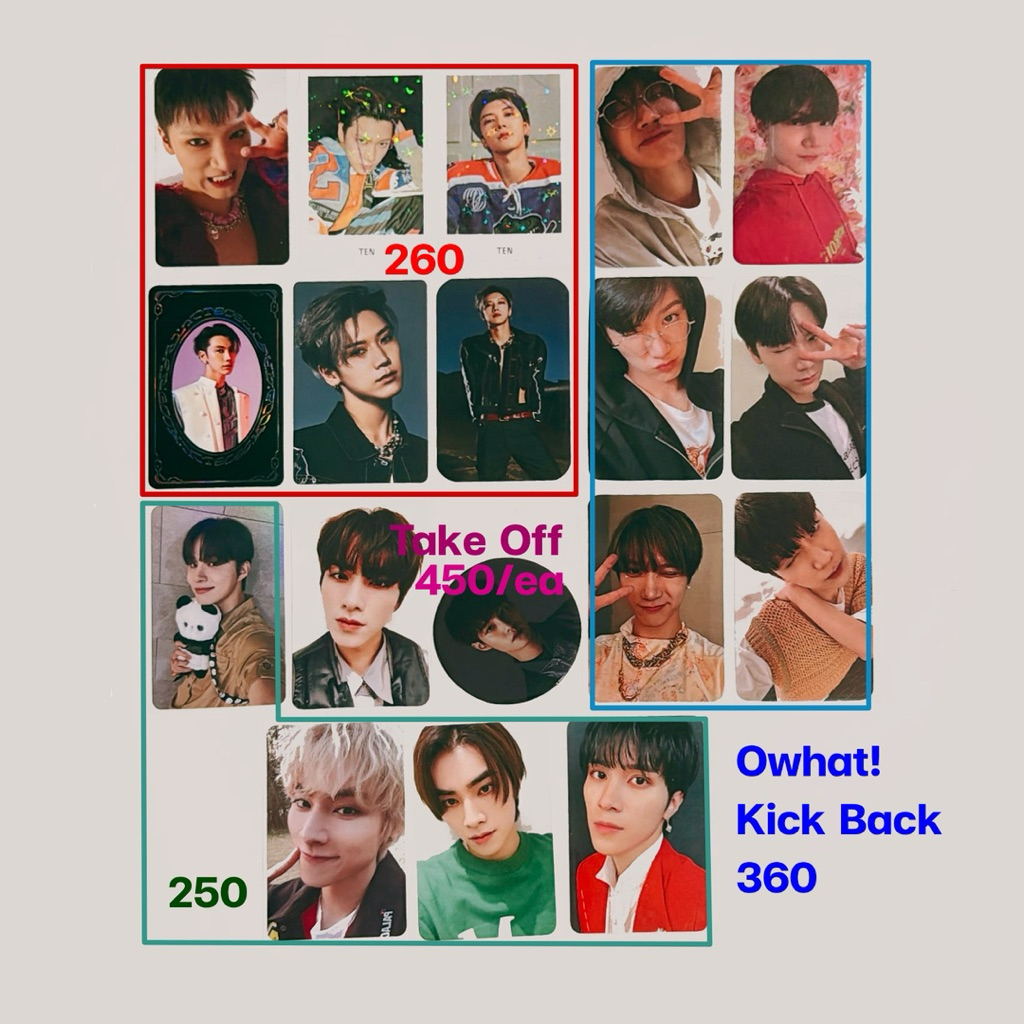 Photocard NCT / TEN เตนล์ Take Off, Kick Back, Resonance, Nightwalker