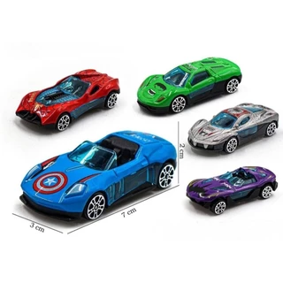 รถฮีโร่ รถเหล็ก รถของเล่น รถจิ๋ว รถแข่ง รถสปอร์ต รถคันเล็ก Diecast ยาว 7 ซม. ขนาดเดียวกับ hotwheel รวมแบบ ไม่มีลาน