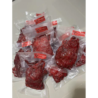 จิ้นแดง จิ้นเกลือ หมูแดดเดียวรมควันสูตรโบราณเชียงใหม่ขนาด500กรัม