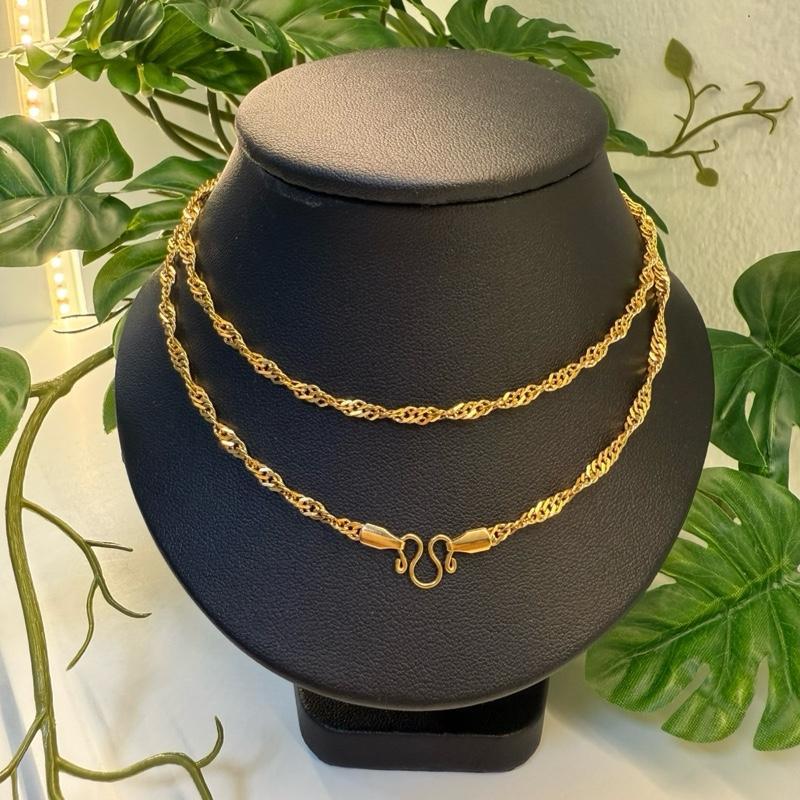 ยูสร้อยพระ สร้อยโซ่ประกายเพชร 3.0 มิล สแตนเลสเลเซอร์ 22k ไม่ดำ ไม่เป็นสนิม