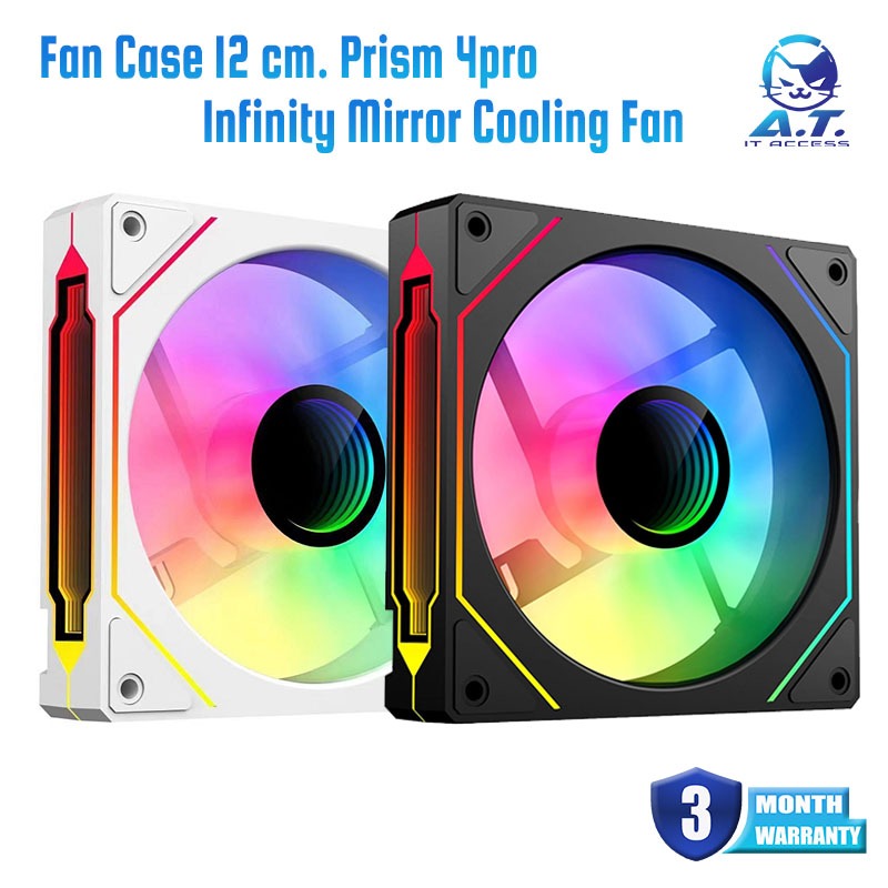 พัดลมระบายความร้อน Fan Case 12 cm. Prism 4pro Infinity Mirror 5v 3pin ARGB Cooling Fan
