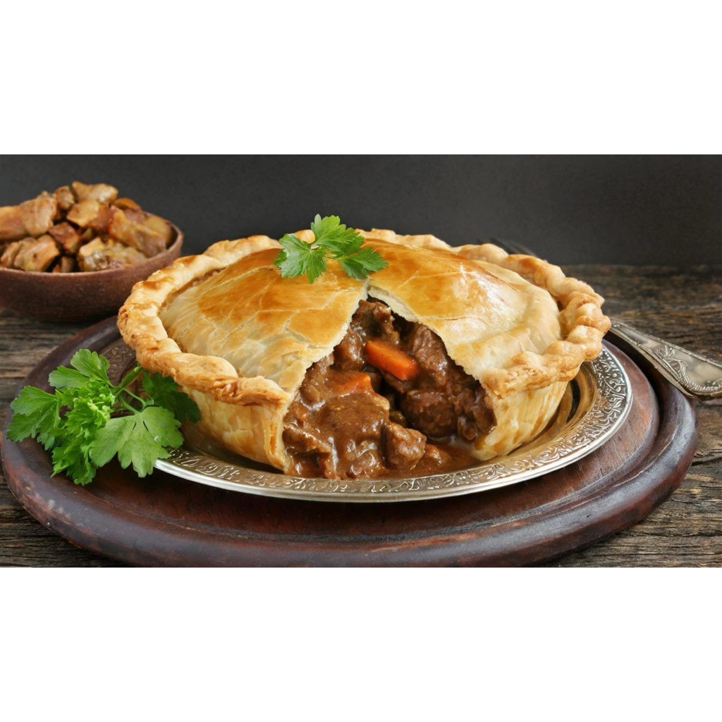 Steak & Kidney Pie 5″ 250g – พายเสต็ก เนื้อ+ไต