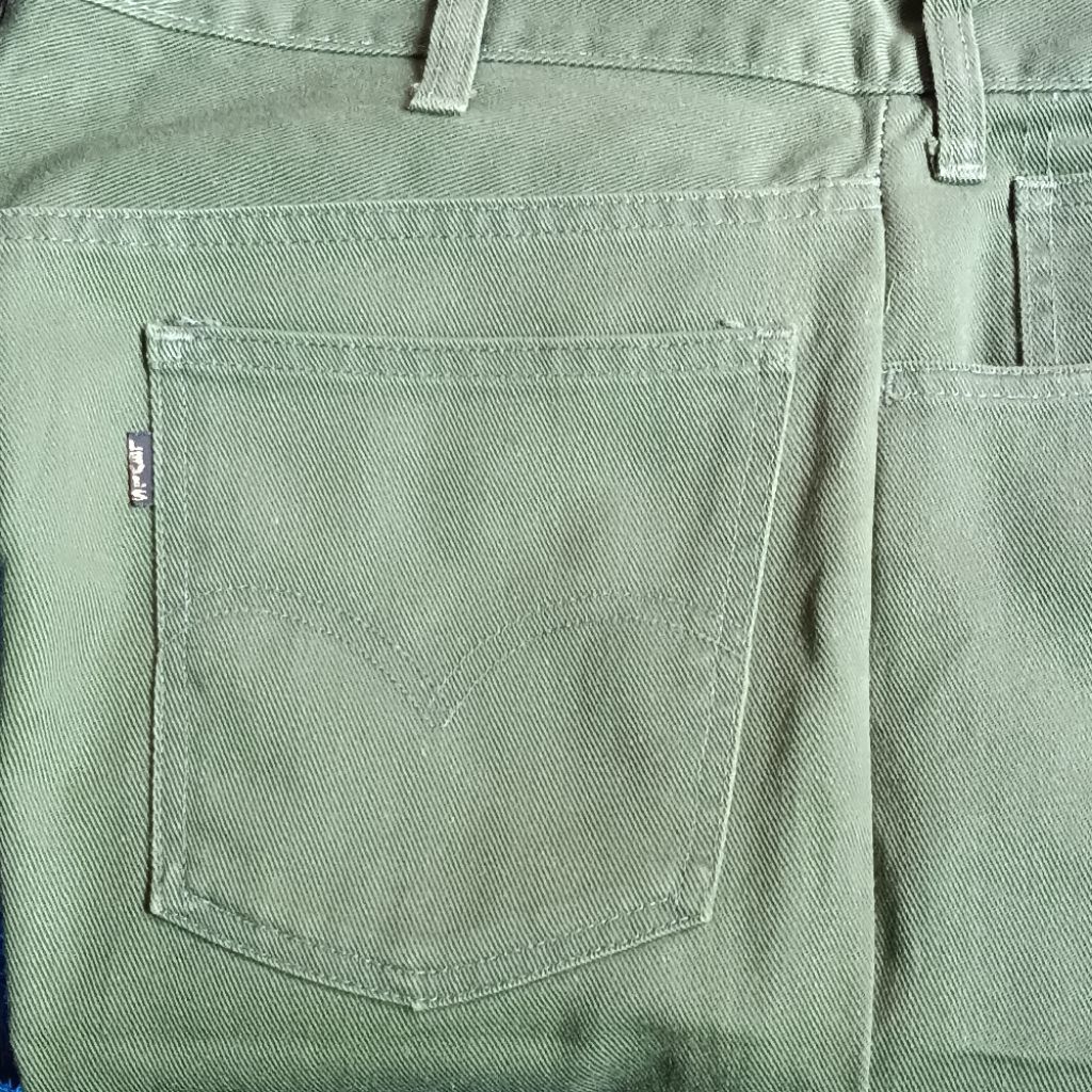 70's LEVI'S STA - PREST 517 Big E Boot Cut Forest Green Pants  Sz :W36" L29"