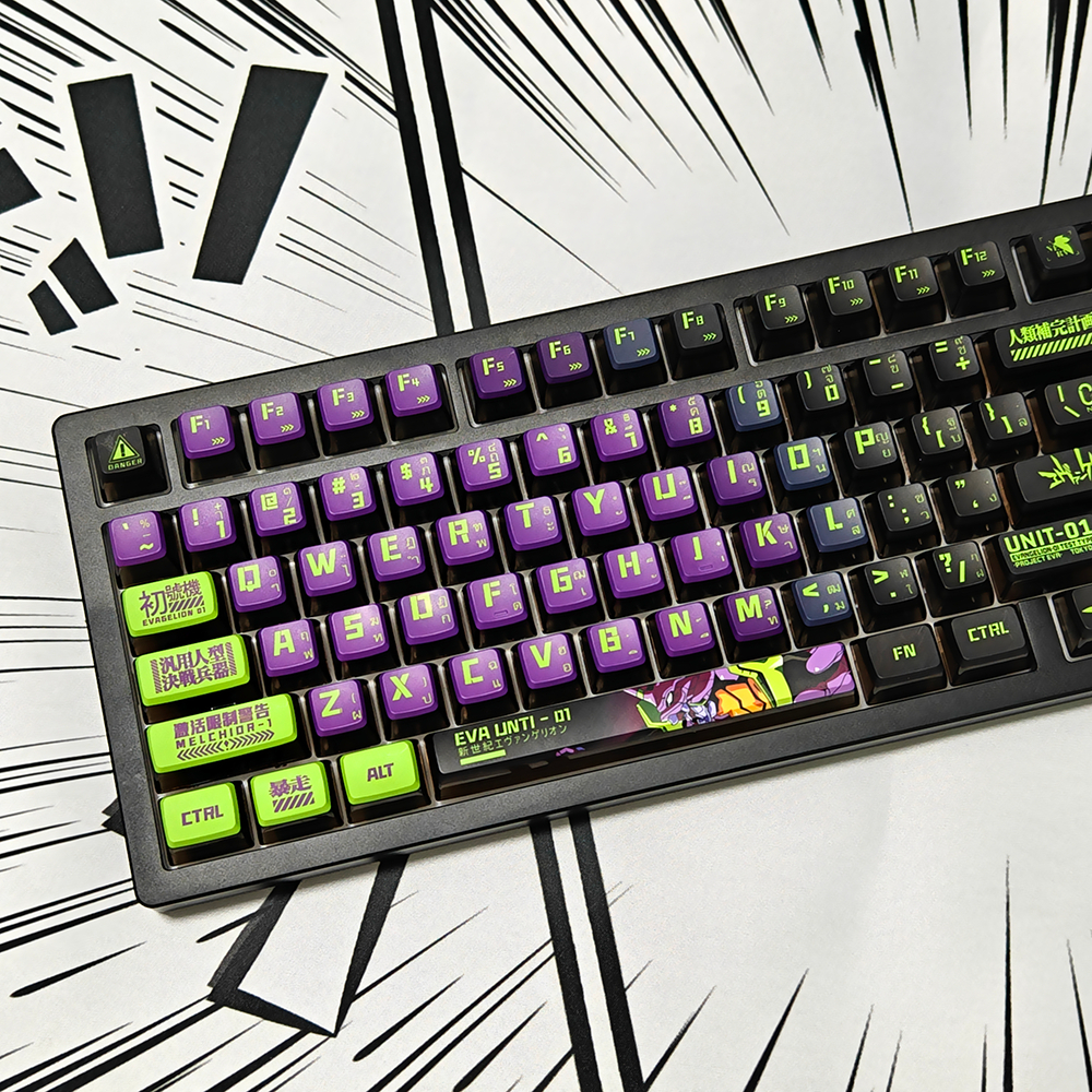 คีย์แคป pudding Keycaps ไทย EVA1 PBT คีย์บอร์ด Keycap สําหรับ MX สวิทช์