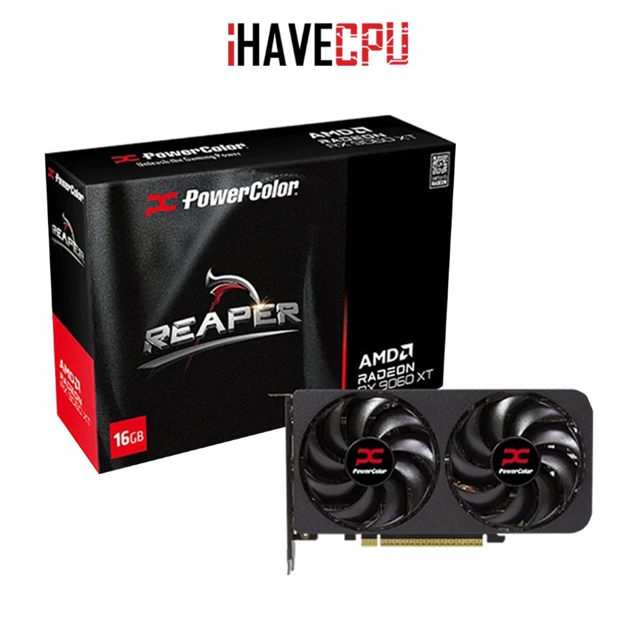 การ์ดจอ (vga) iHAVECPU POWERCOLOR REAPER RADEON RX 9060 XT - 16GB GDDR6 (RX9060XT 16G-A)