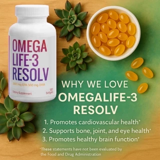 120 ซอฟท์เจล Omega Life-3 Resolv น้ำมันปลาเข้มข้นสูง