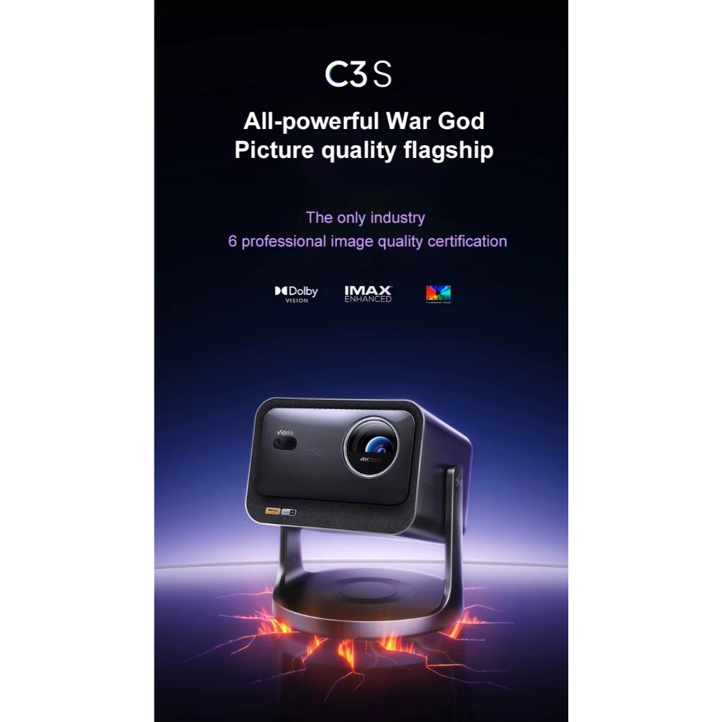 (ร้านไทยพร้อมส่ง!) Vidda C3S | 4K Triple Laser | ความสว่างสูง 2200 lm | Menu English