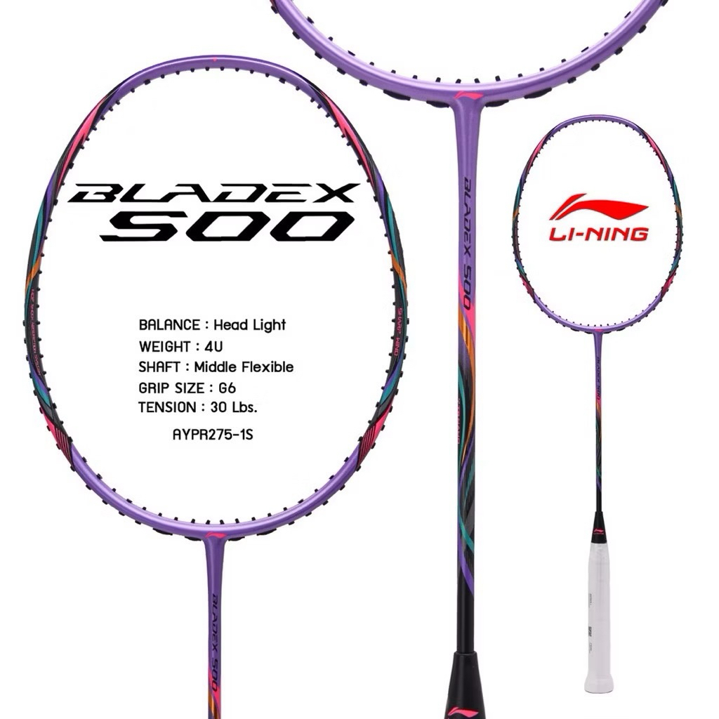 Li-Ning ไม้แบดมินตันรุ่น Bladex 500 ประกันไทย 6 เดือน แถมเอ็น กริป ซอง