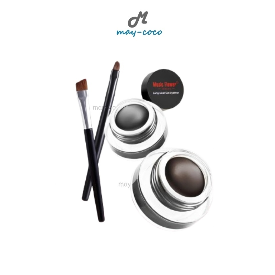 ถูก/แท้/มีไลฟ์ อายไลน์เนอร์ เขียนคิ้ว Music Flower Long-Wear Gel Eyeliner เจลไลเนอร์ เขียนคิ้ว เนื้อ