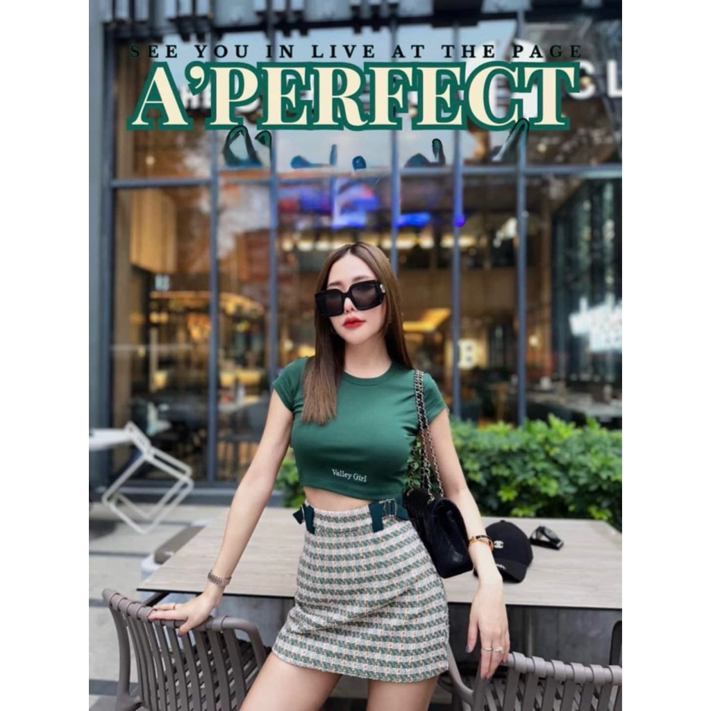 ชุดเซ็ตกระโปรงป้าย#ValleyGirl