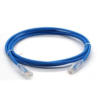 LAN (สายแลน) LINK US-5139SS-X CAT6 Small Patch Cord 28 AWG LSZH 0.3 M. ( Blue / Black )-รับประกัน 30 ปี