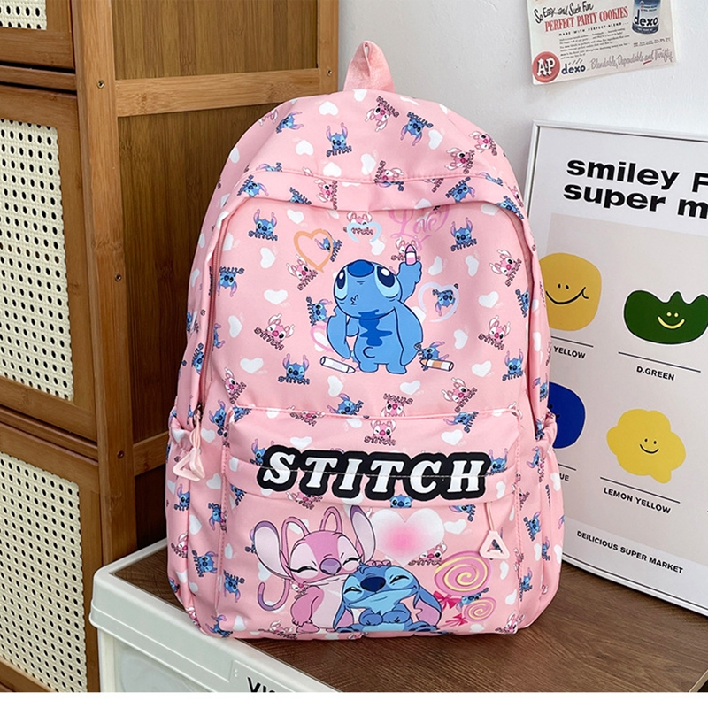กระเป๋าเป้สะพายหลังแฟชั่น Stitch ดีไซน์น้ำหนักเบาและจุของได้เยอะ กระเป๋านักเรียน
