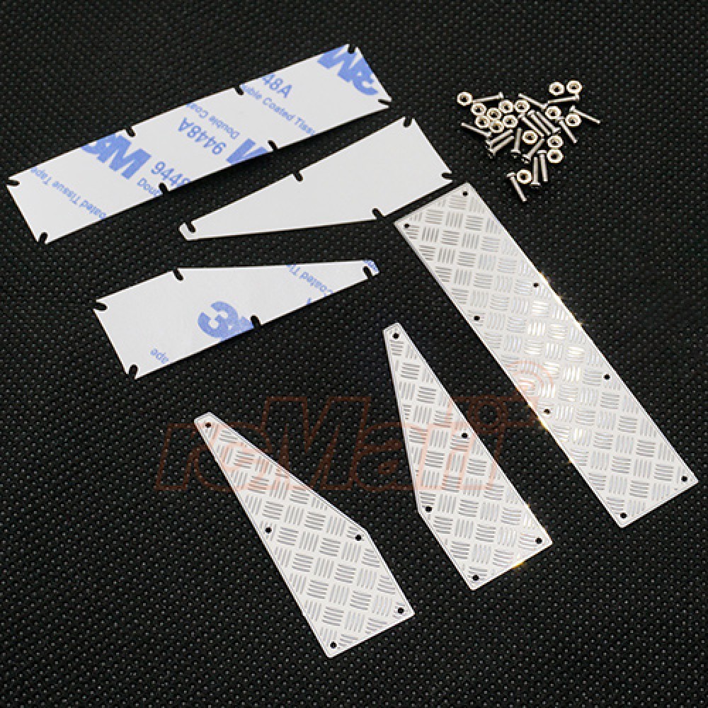 ของแต่ง TRX4-028 : Yeah Racing Stainless Steel Rear Bumper Diamond Plate for Traxxas TRX-4