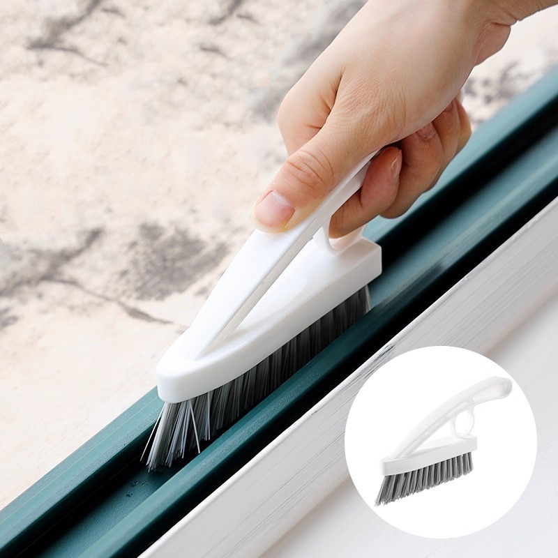 🧽แปรงขัดร่องพลาสติก ด้ามแข็ง แข็งแรง ใช้ทำความสะอาดห้องน้ำ ห้องครัว พื้นห้อง หน้าต่าง ประตู